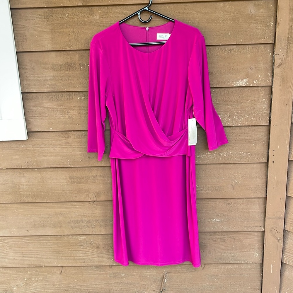 cranberry color draped waist dress size 16W